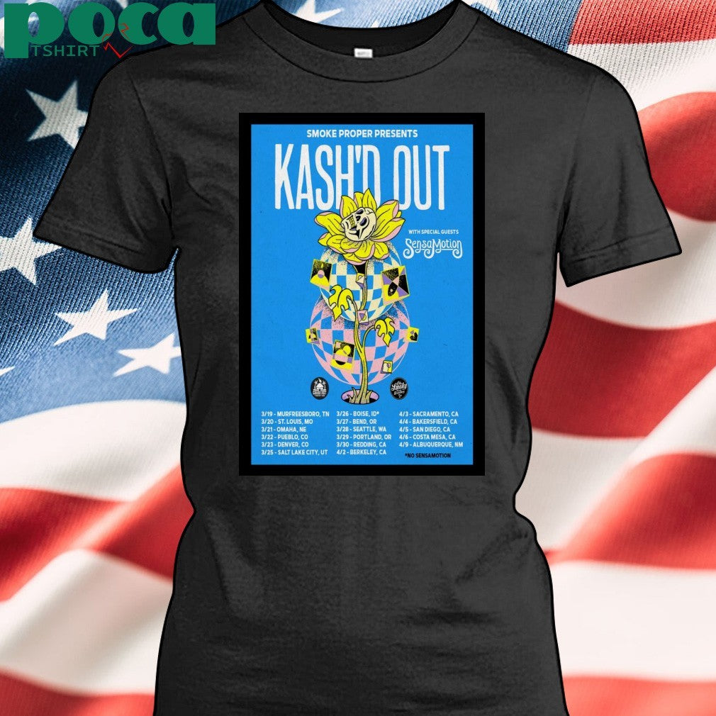 Kash’d Out March & April Tour 2025 Poster T-Shirt