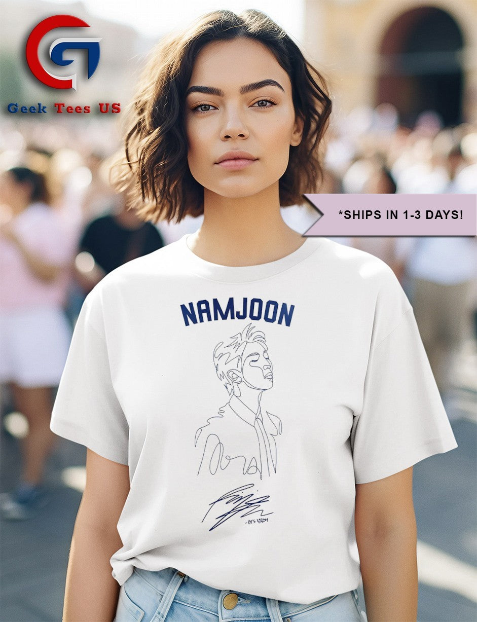 Kim Namjoon BTS Los Angeles Dodgers 2025 signature shirt