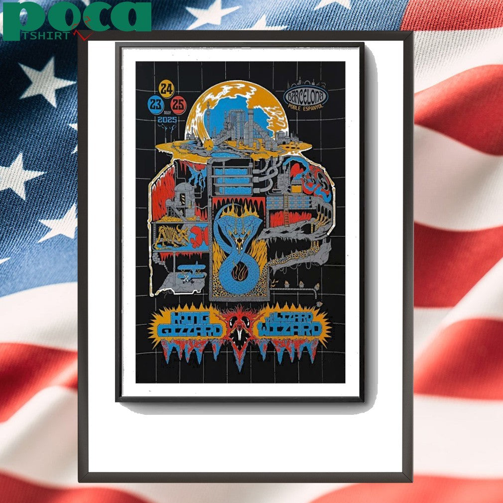 King Gizzard And The Lizard Wizard Poble Espanyol May 24, 2025 Show Poster shirt