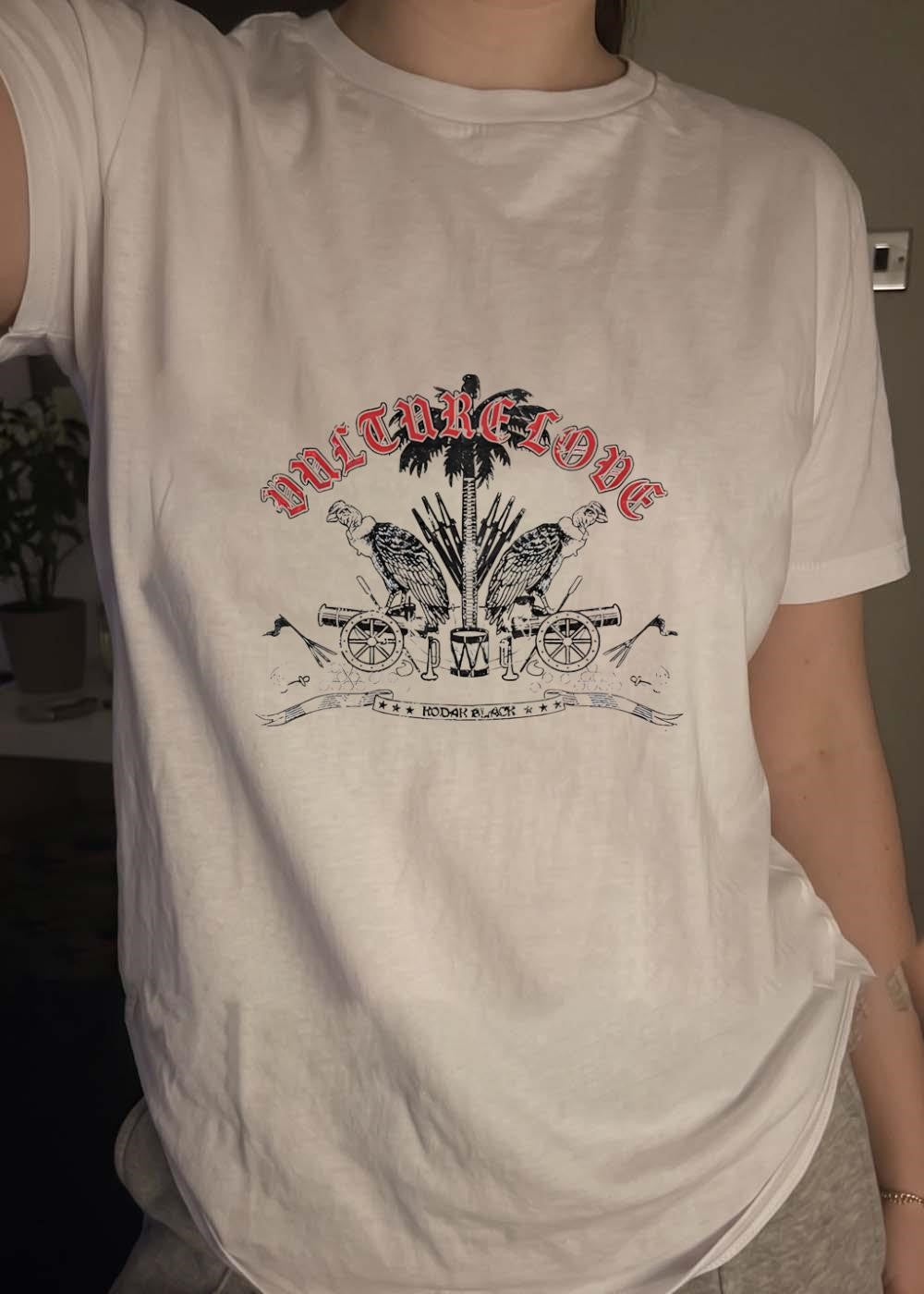 Kodak Black Vulture Love Palm Trees Cannons Black and White T-Shirt