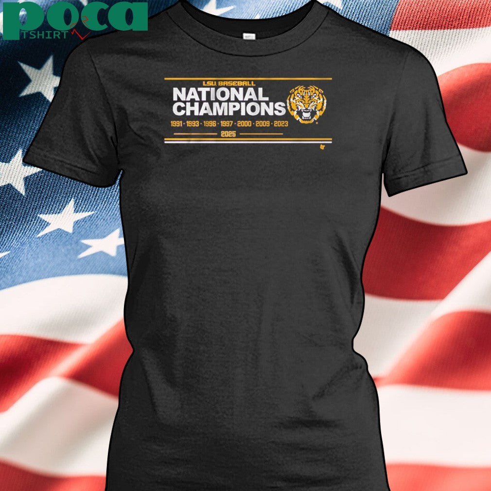 LSU Baseball 8x National Champions Sign 2025 T-Shirt