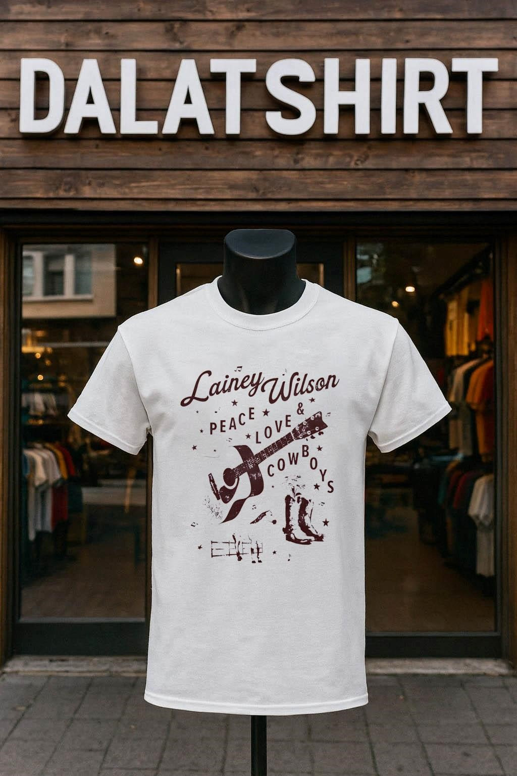 Lainey Wilson Peace Love and Cowboys Guitar Horse shirt