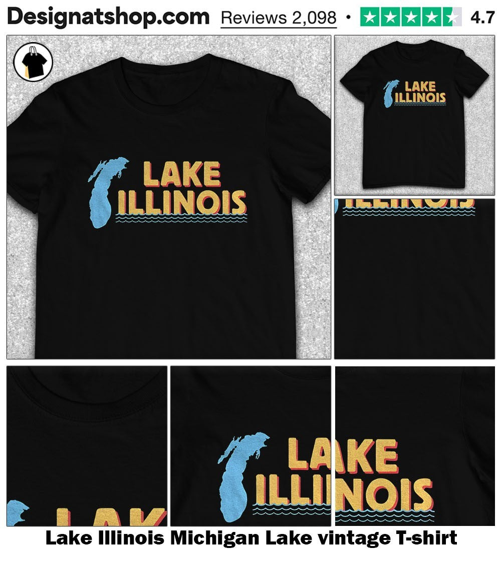 Lake Illinois Michigan Lake vintage shirt