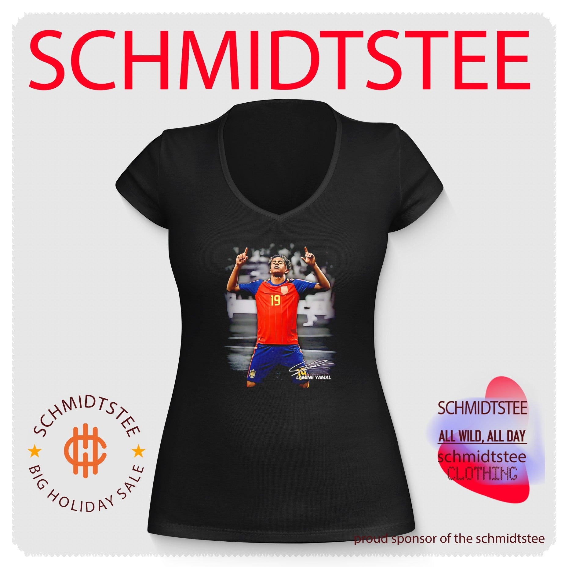 Lamine Yamal posing signature shirt