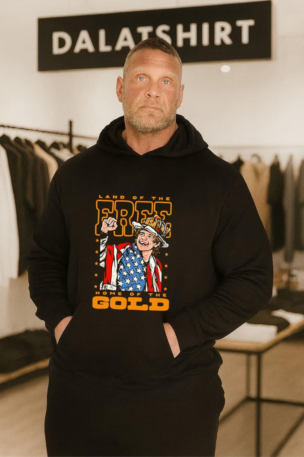 Land of the Free Home of the Gold Firefighter shirt