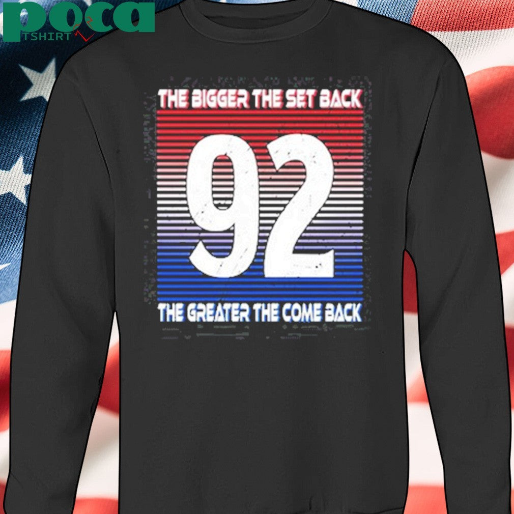 Landeskog the bigger the setback the greater the comeback shirt