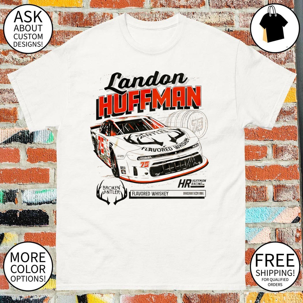Landon Huffman Broken Antler Flavored Whiskey Racing shirt