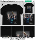 Lautaro Martínez Coppa Italia Inter Milan FC photo vintage shirt