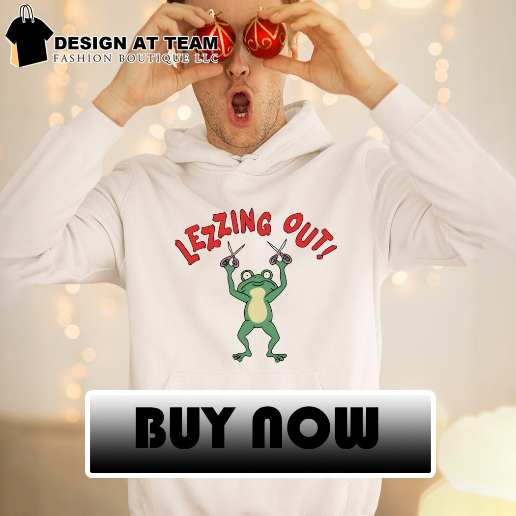 Lezzing out funny frog scissors lesbian Gay LGBT shirt