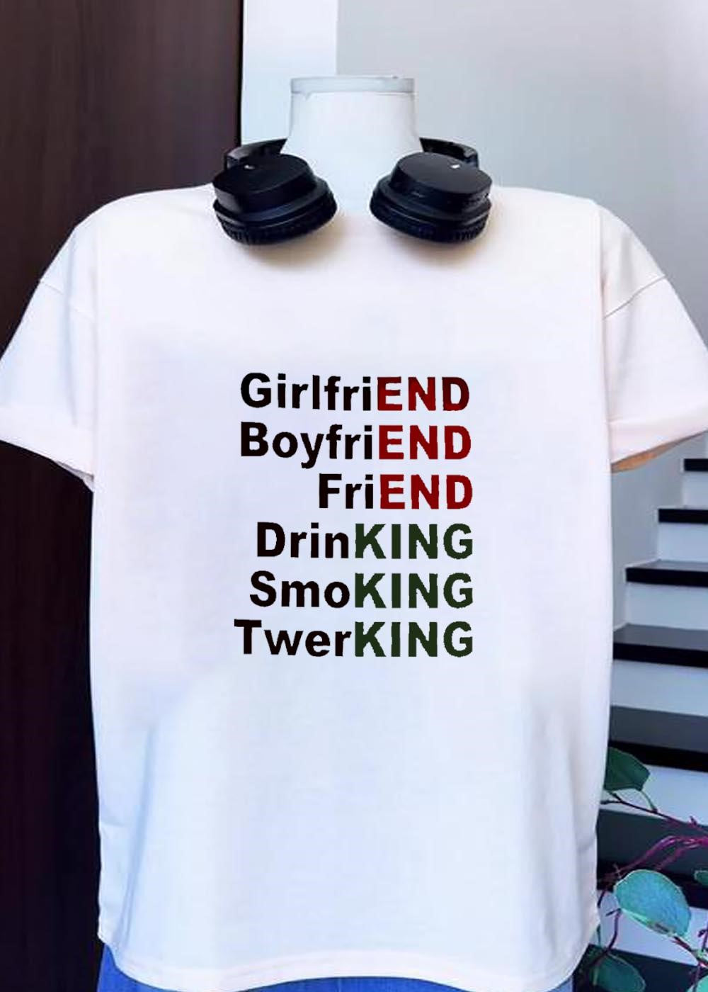 Life Lessons Relationship Drinking Smoking Twerking Typography Graphic T-Shirt
