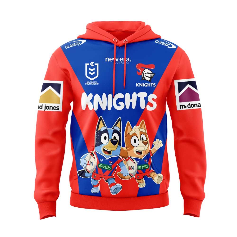 Newcastle Knights Bluey and Bingo Hoodie