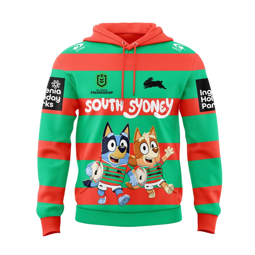 South Sydney Rabbitohs Bluey and Bingo Hoodie