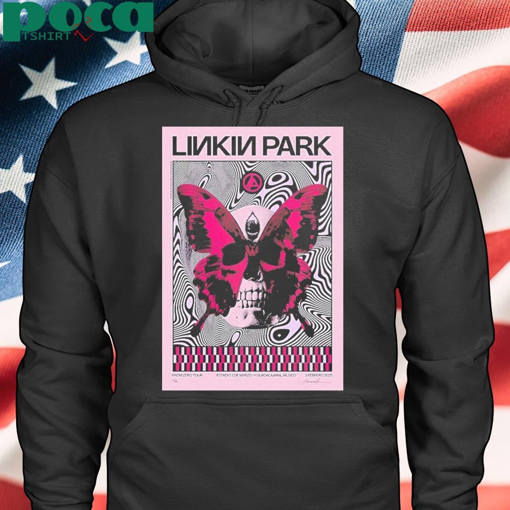 Linkin Park From Zero World Tour 2025 Live Show Music Poster For Guadalajara Jalisco On 3th Febrero 2025 Mexico shirt