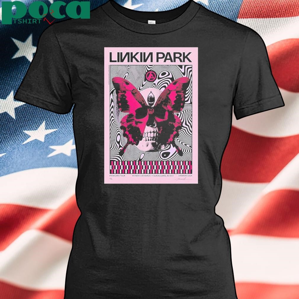 Linkin Park From Zero World Tour 2025 Live Show Music Poster For Guadalajara Jalisco On 3th Febrero 2025 Mexico shirt
