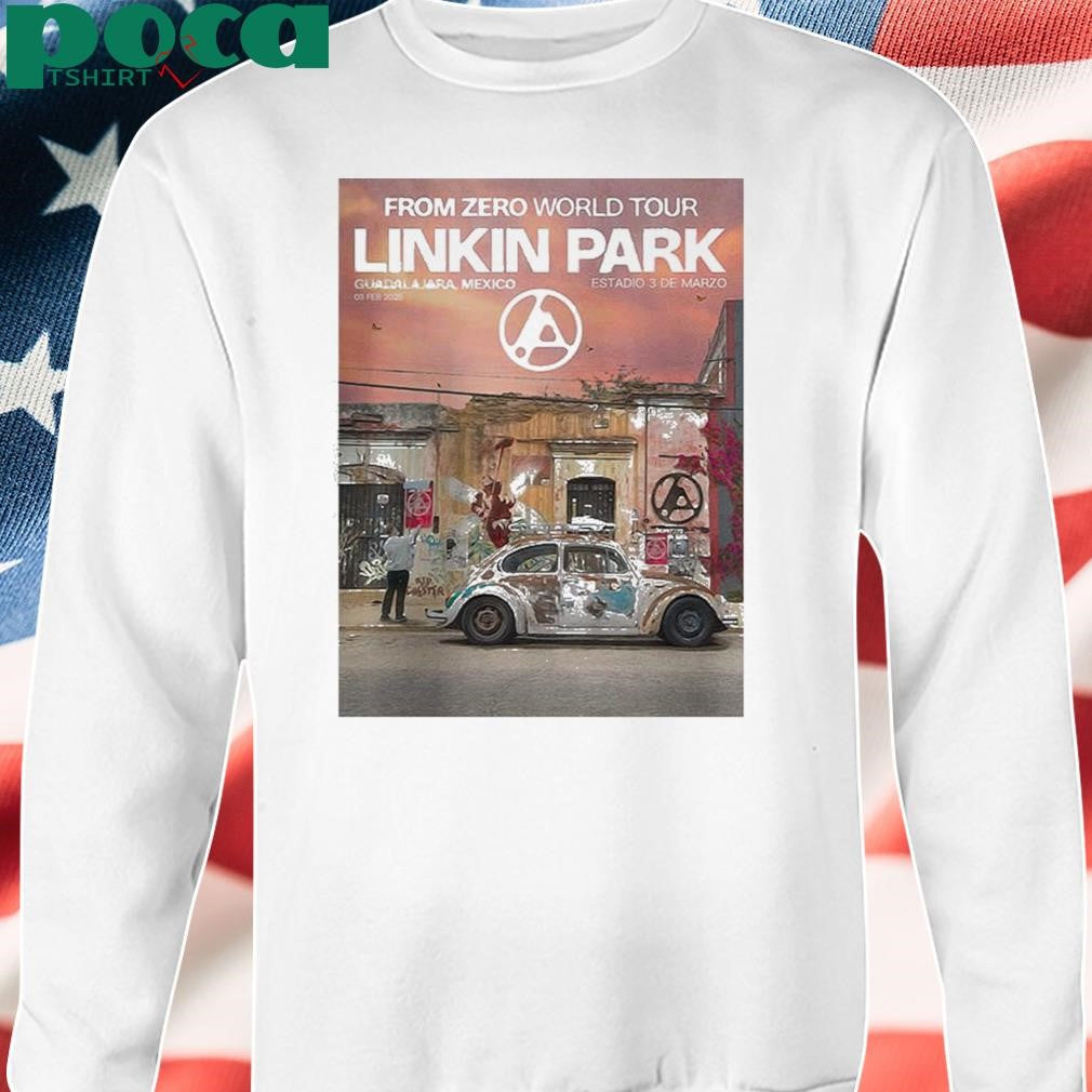 Linkin Park From Zero World Tour Poster For Guadalajara Mexico Estadio 3 De Marzo On Feb 3rd 2025 shirt
