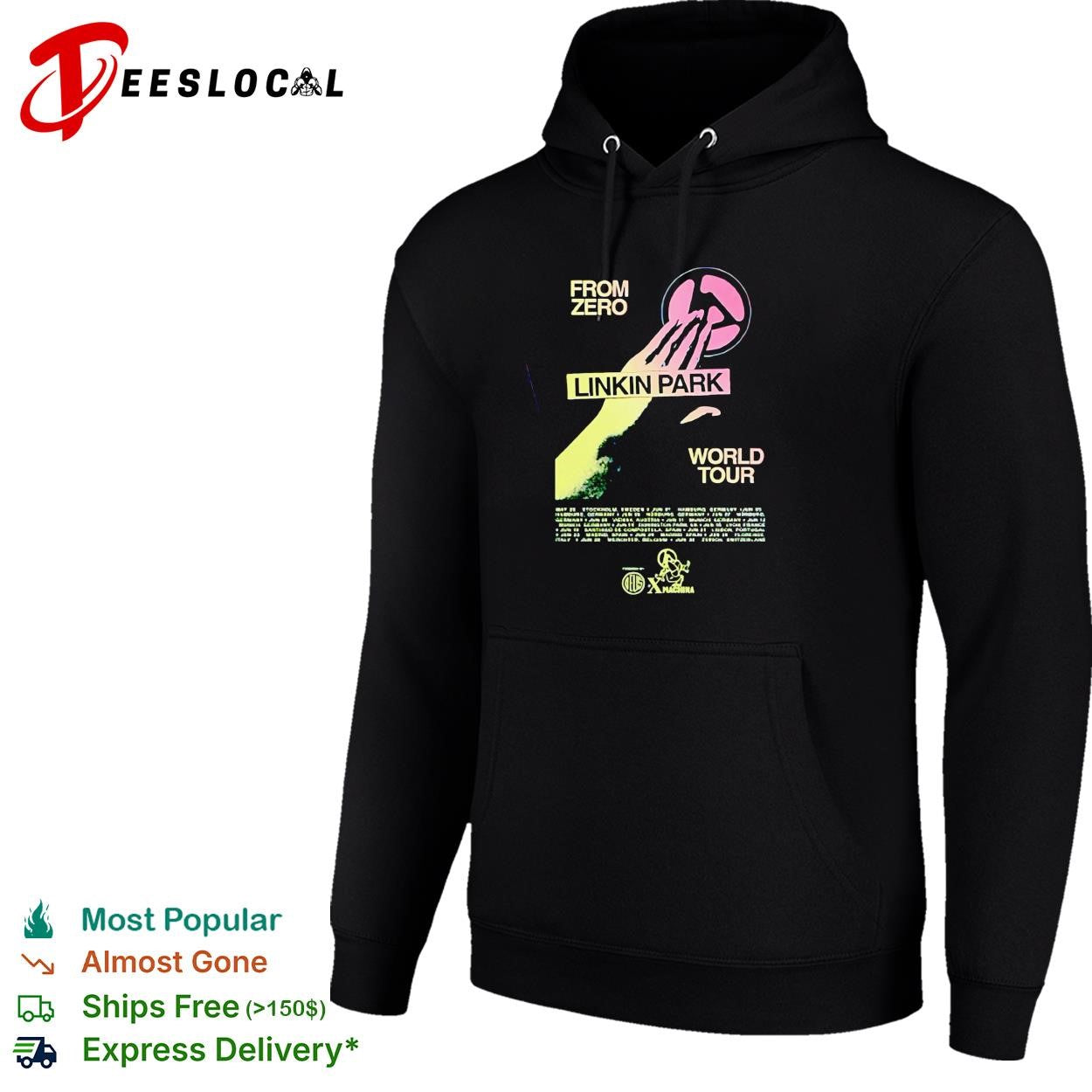 Linkin Park x Deus Ex Machine Madrid Spain 2026 Zero The Hand shirt