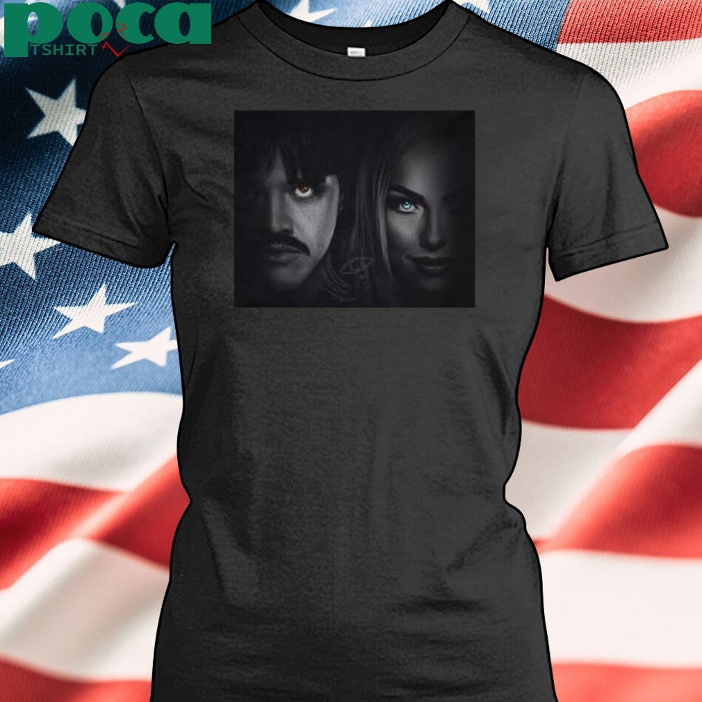 Liv and dom half face T-shirt