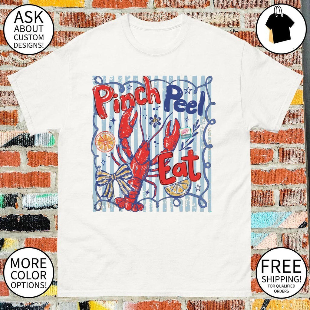 Lobster coquette crawfish pinch peel eat shirt