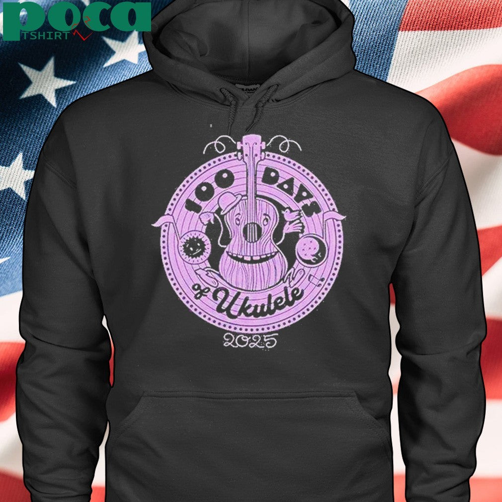 Long Play 3 Lavender 100 Days Of Ukulele 2025 Shirt