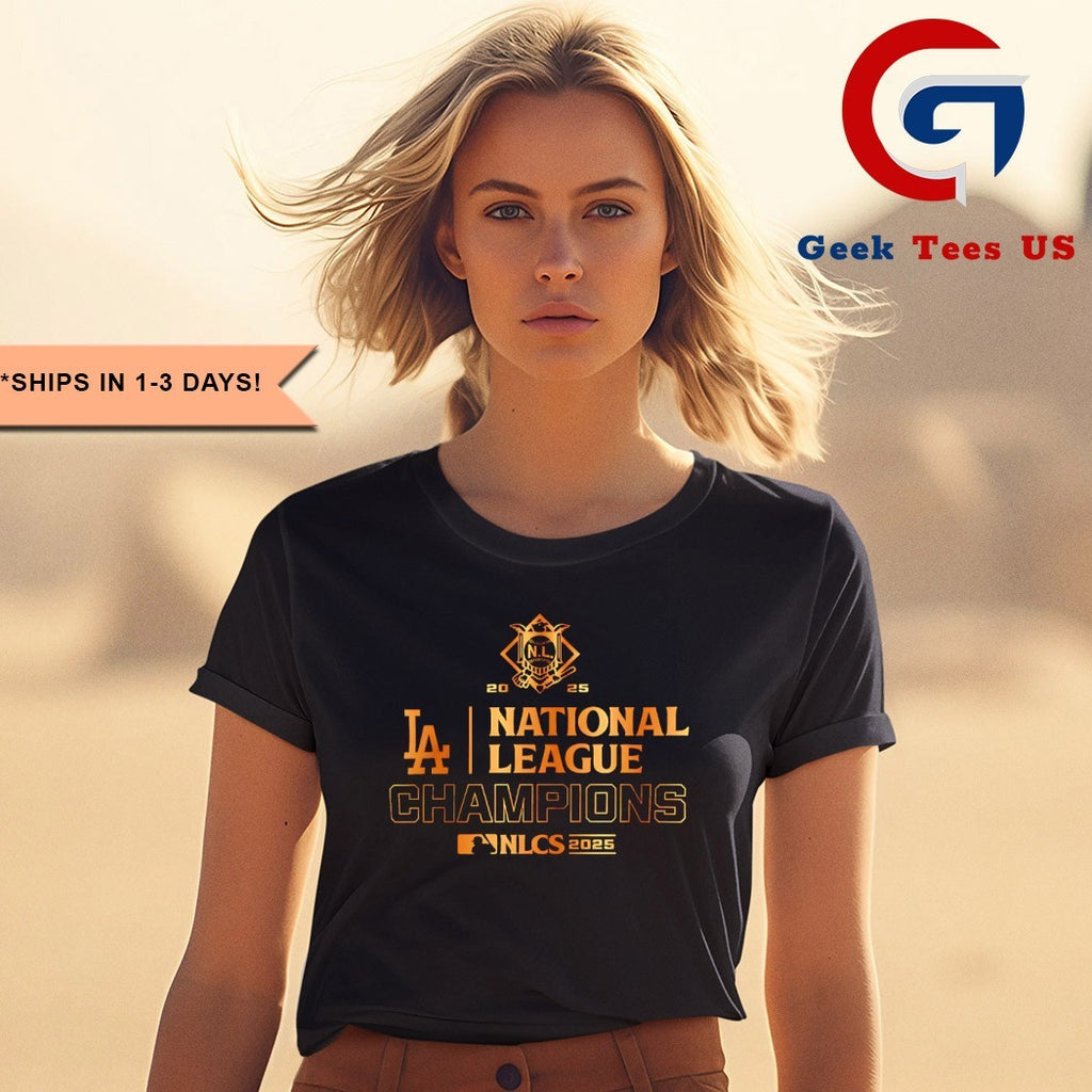 Los Angeles Dodgers baseball 2025 National League Champions Celebration shirt