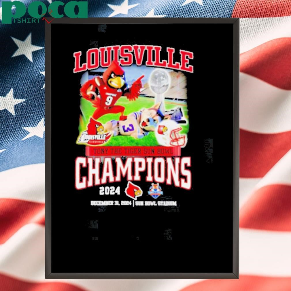 Louisville Tony The Tiger Sun Bowl Champions 2024 mascot shirt