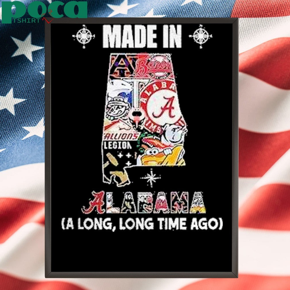 Made In Alabama Sports Team A Long Long Time Ago Map Logo Shirt