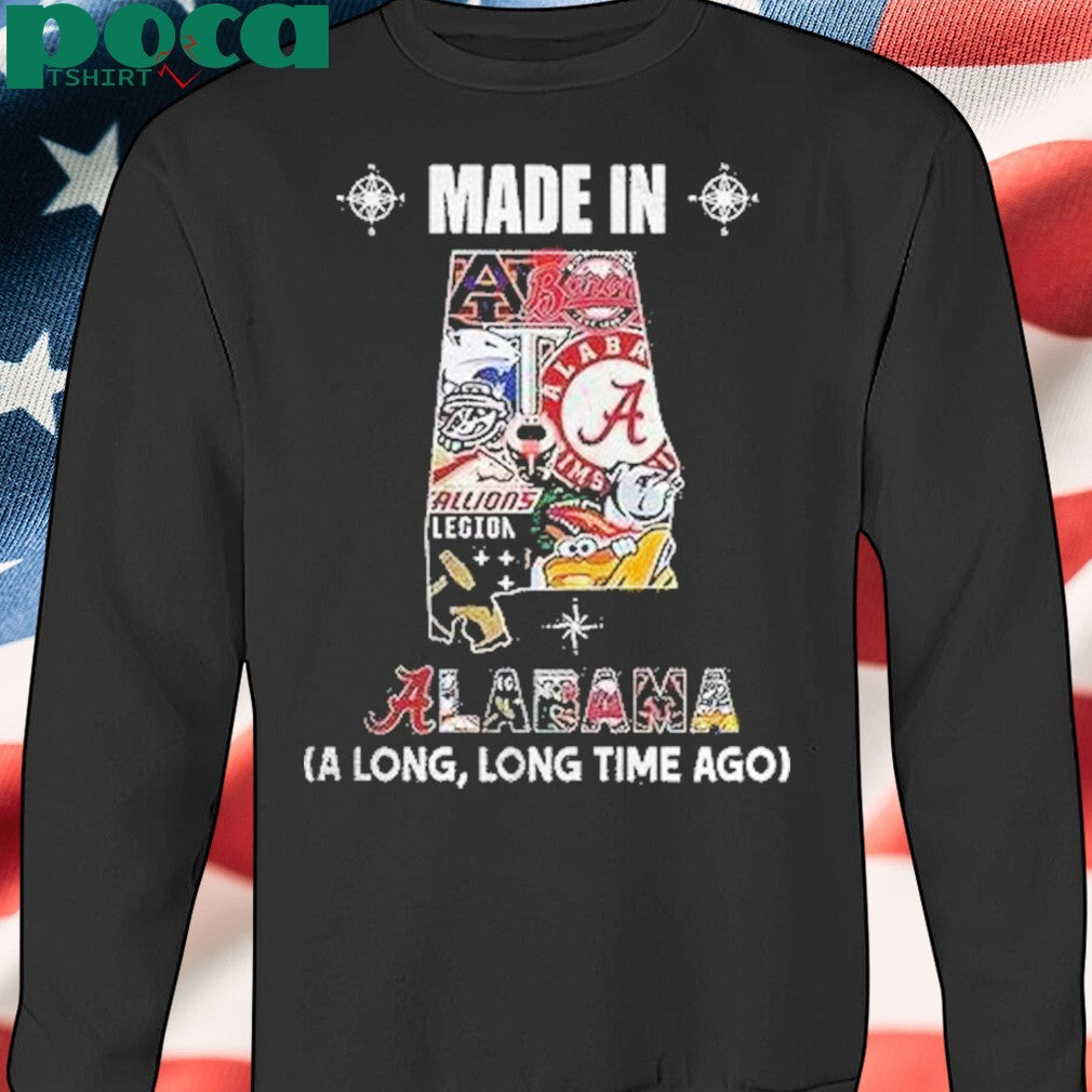 Made In Alabama Sports Team A Long Long Time Ago Map Logo Shirt