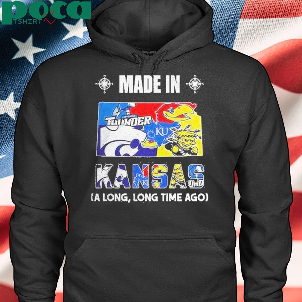 Made In Kansas Sports Team A Long Long Time Ago Map Logo Shirt