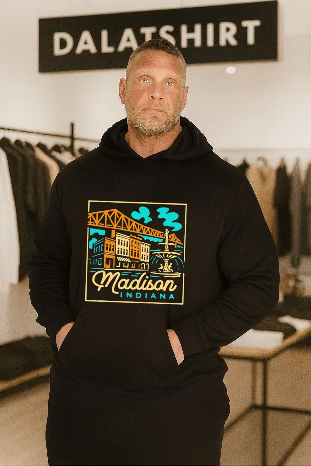 Madison Indiana Broadway Fountain Milton Wright Bridge shirt