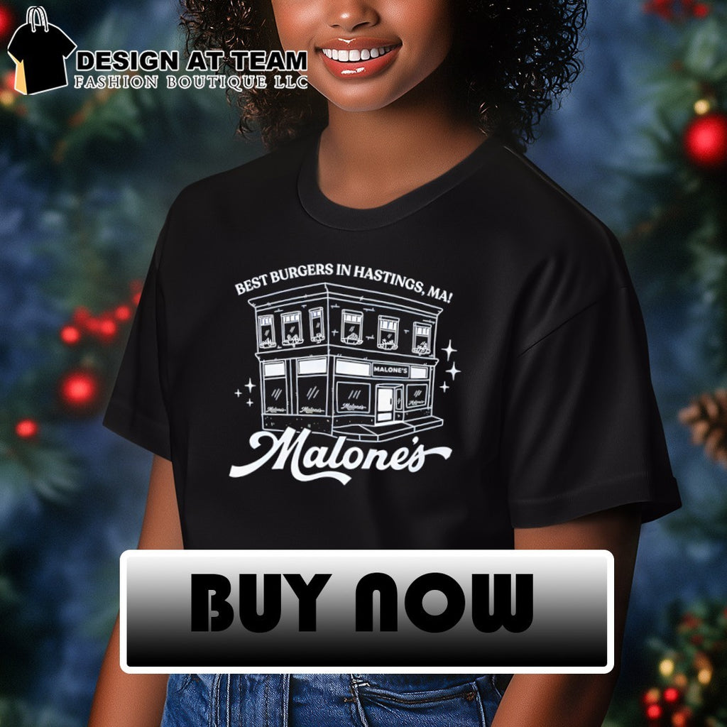 Malone’s Bar Off Campus best burgers in Hastings Ma shirt