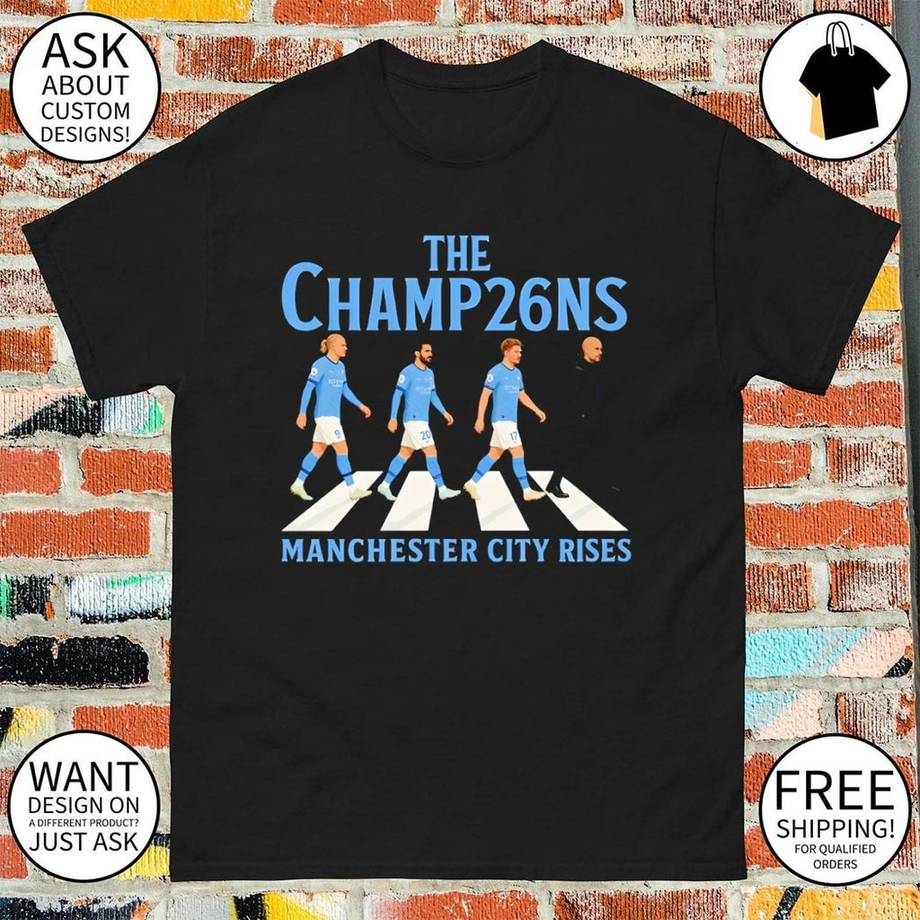 Manchester City Rises Champions Abbey Road The Cham26ns shirt