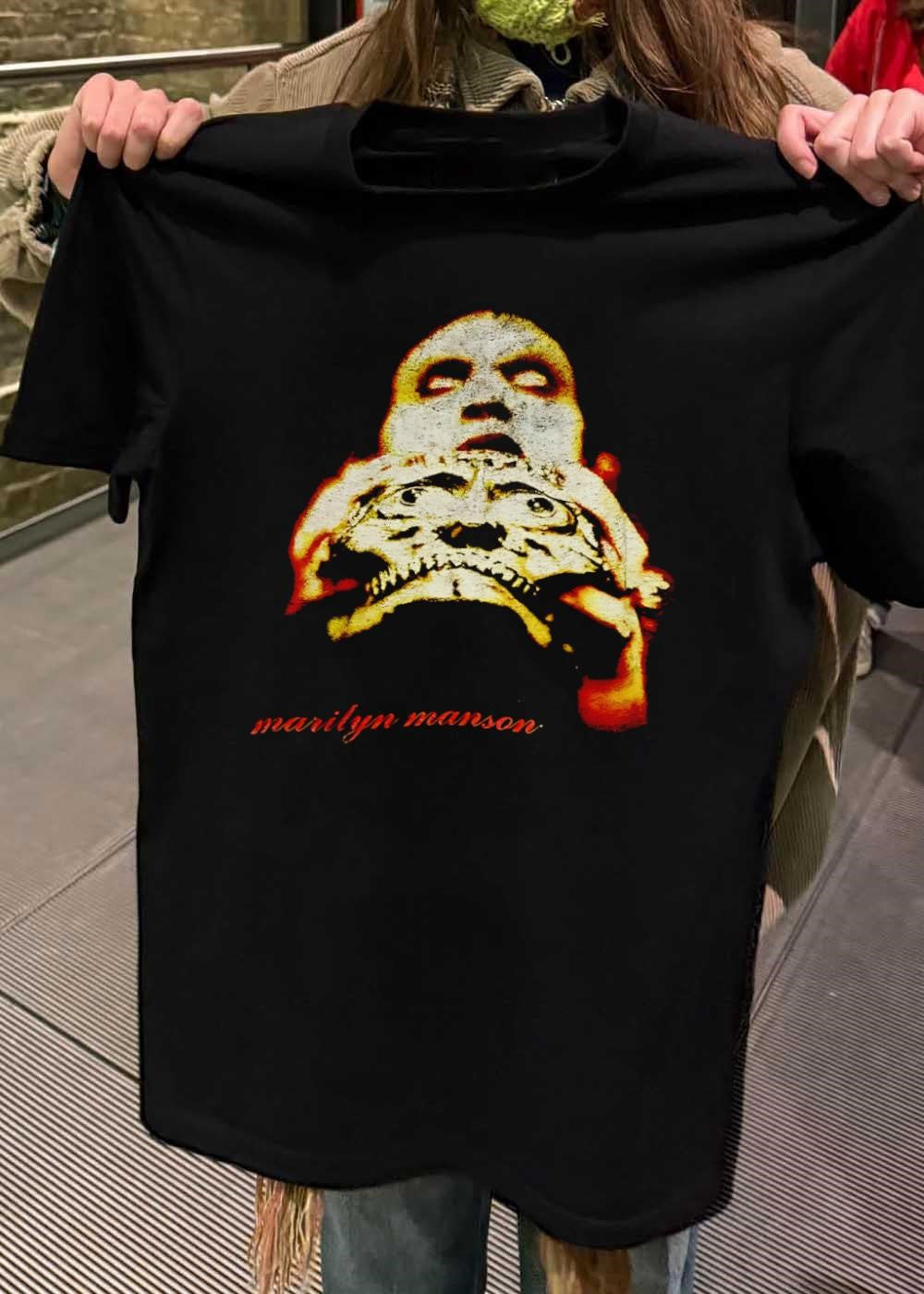 Marilyn Manson Face and Skull Art Shirt