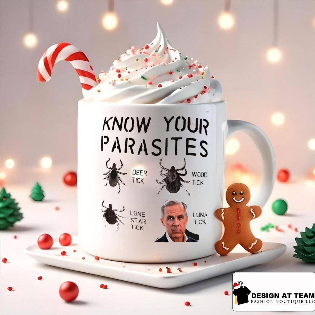 Mark Carney know your parasites deer tick wood tick lone star tick luna tick shirt