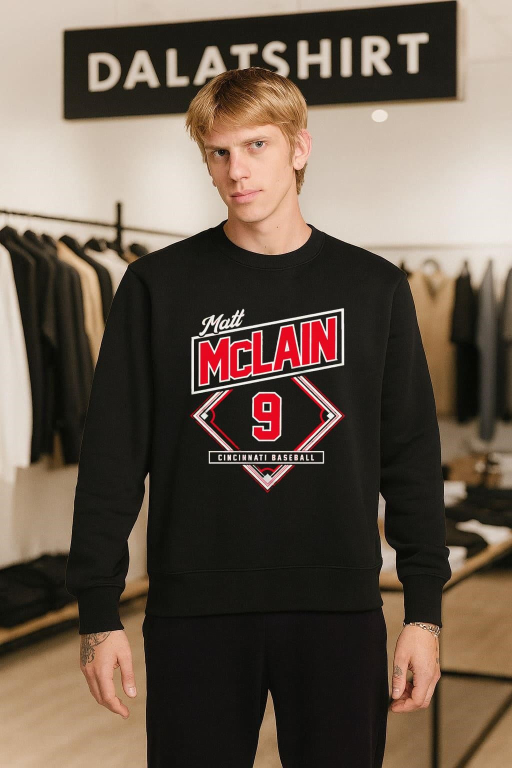 Matt McLain 9 Cincinnati Baseball Diamond shirt
