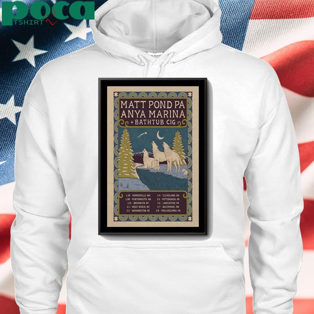 Matt Pond PA And Anya Marina 2025 Winter Tour Poster shirt