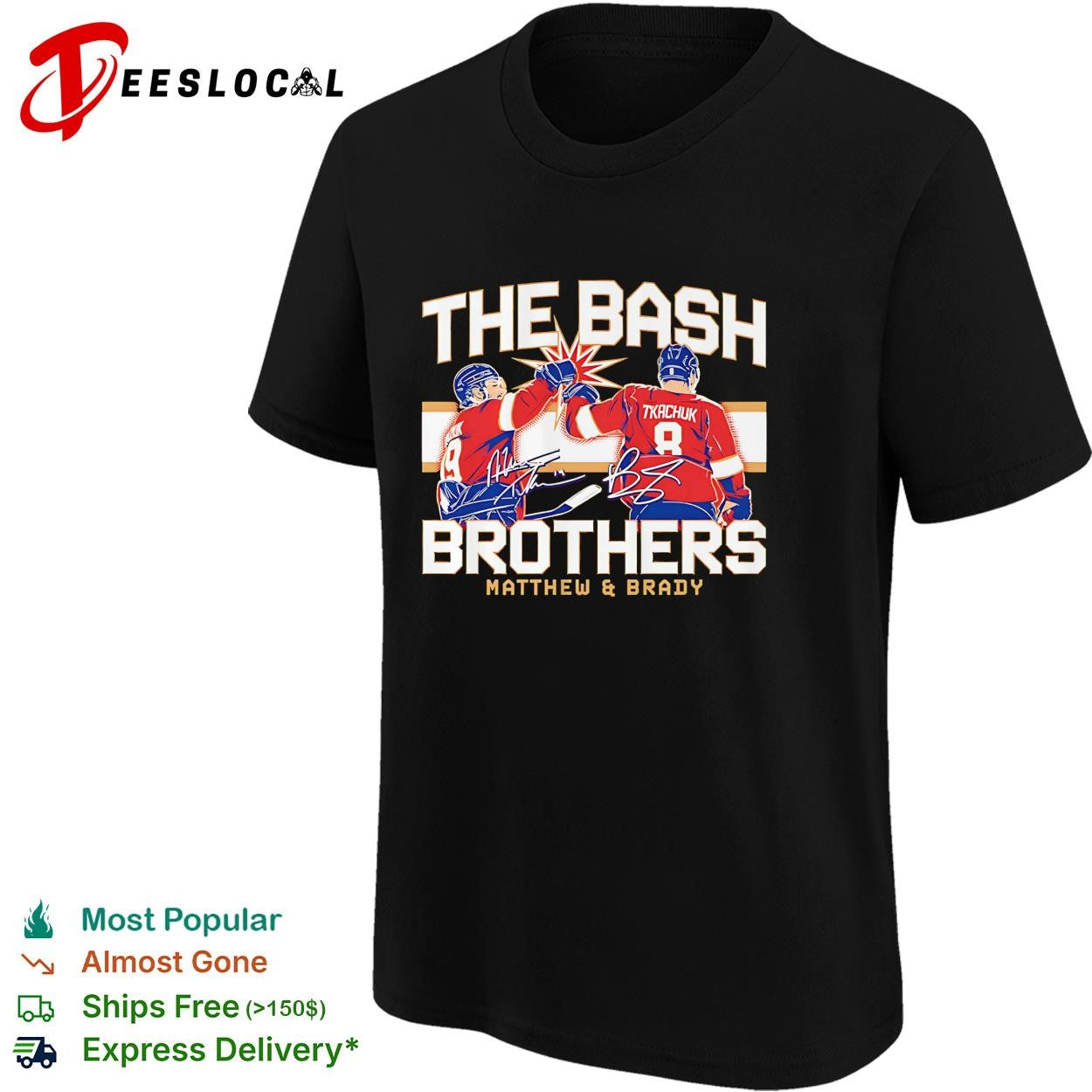 Matthew and Brady Tkachuk Florida Panthers The Bash Brothers siganture shirt