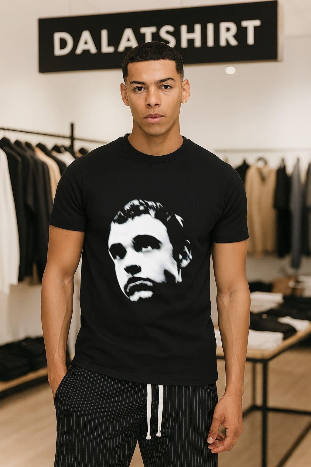 Maxwell Jacob Friedman MJF black and white face shirt