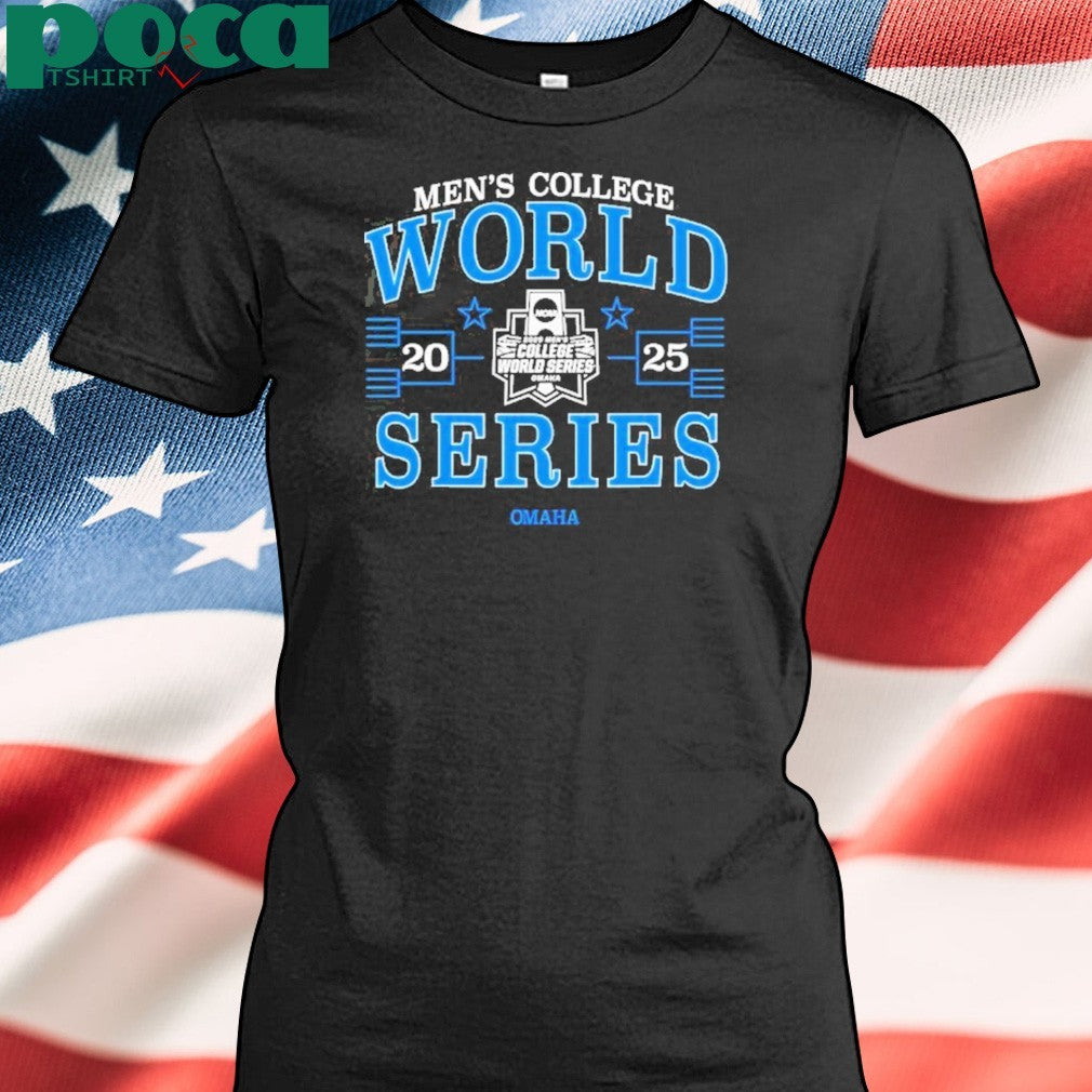 Men’s College World Series 2025 NCAA Baseball Bracket Navy Shirt