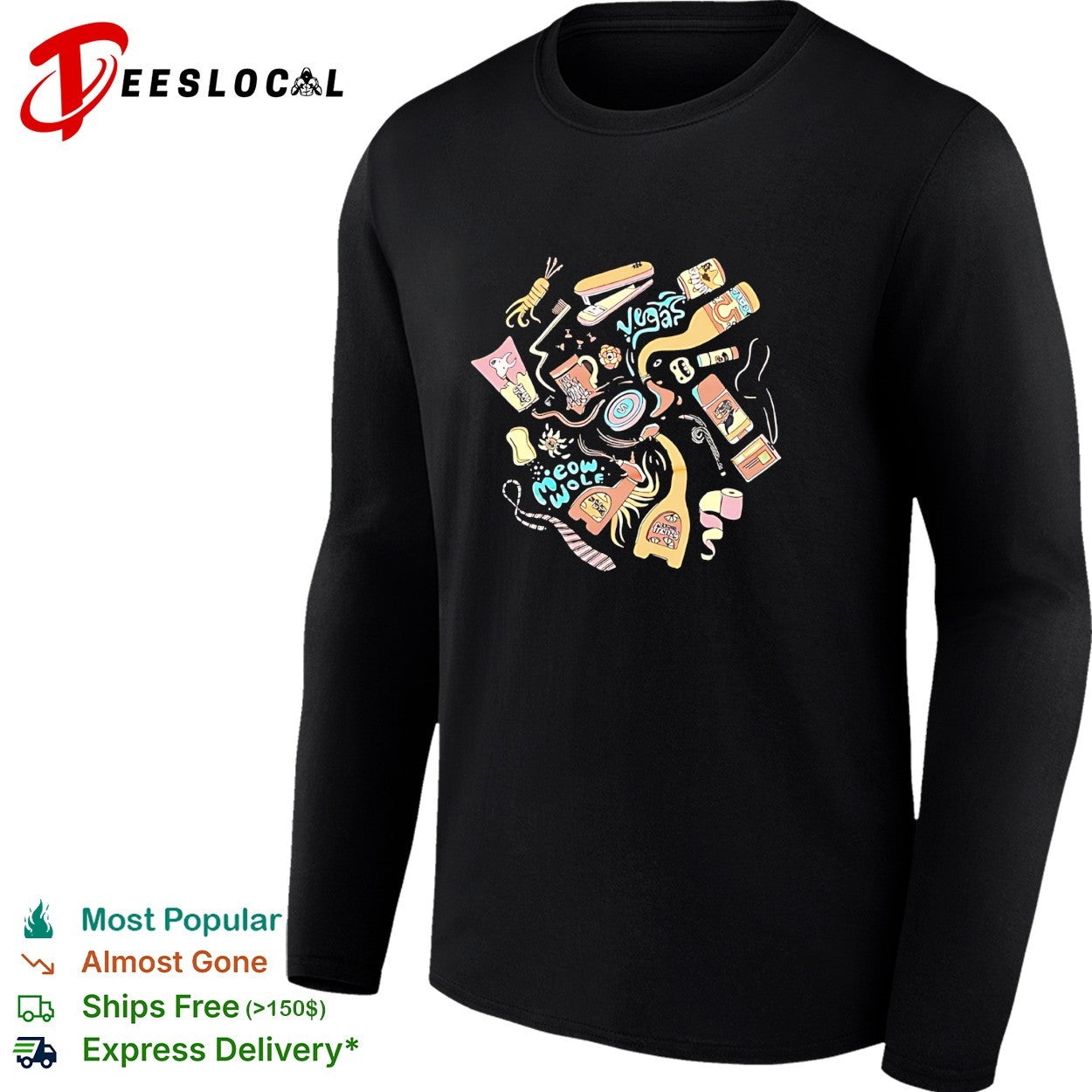 Meow Wolf Vegas collage shirt