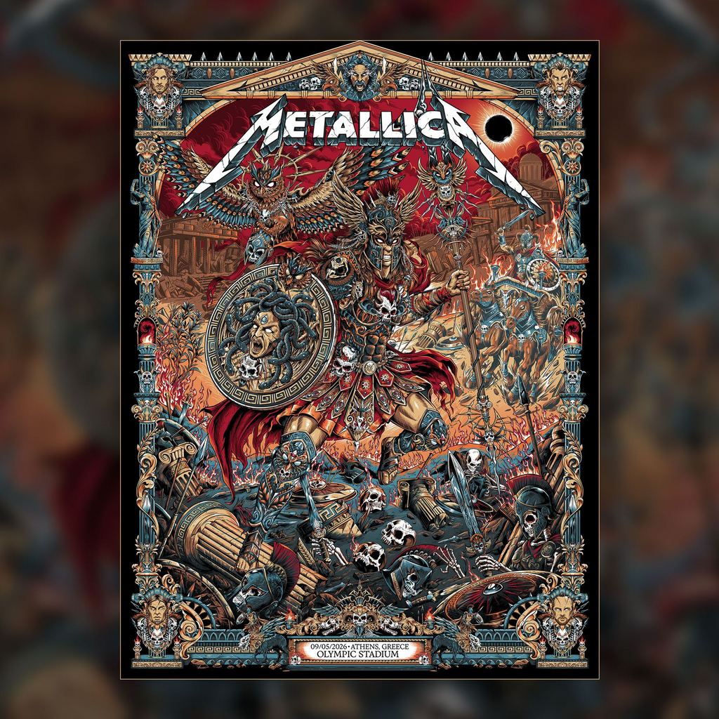 Metallica May 9, 2026 Athens, Greece Poster by Juan Ma Orozco