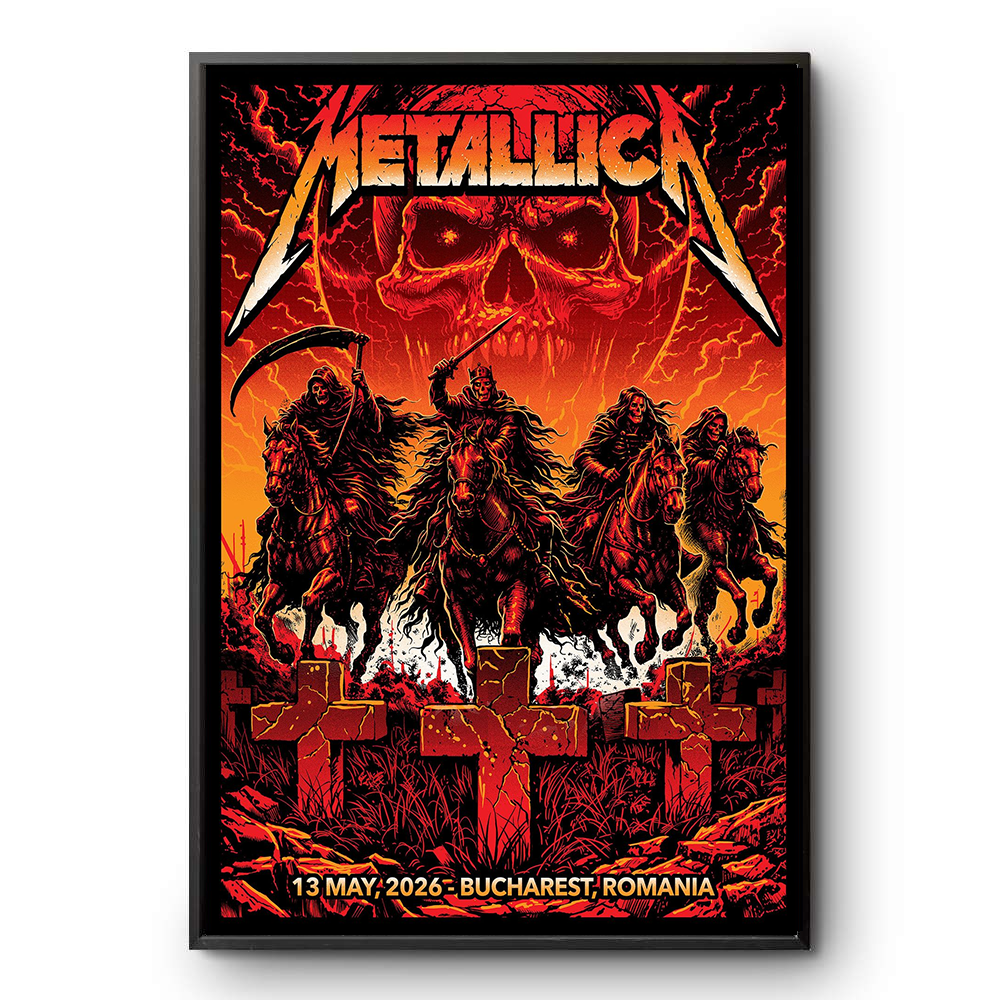 Metallica M72 Bucharest Arena Nationala, Romania May 13, 2026 The Four Horsemen limited-edition poster by Maxx242