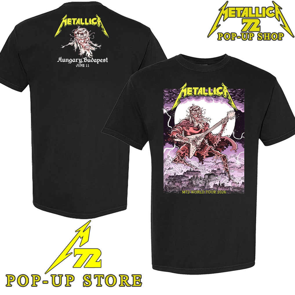 Metallica M72 Budapest Hungary June 11 2026 Created By Mark Lazlo Pop-up Shop T-shirt