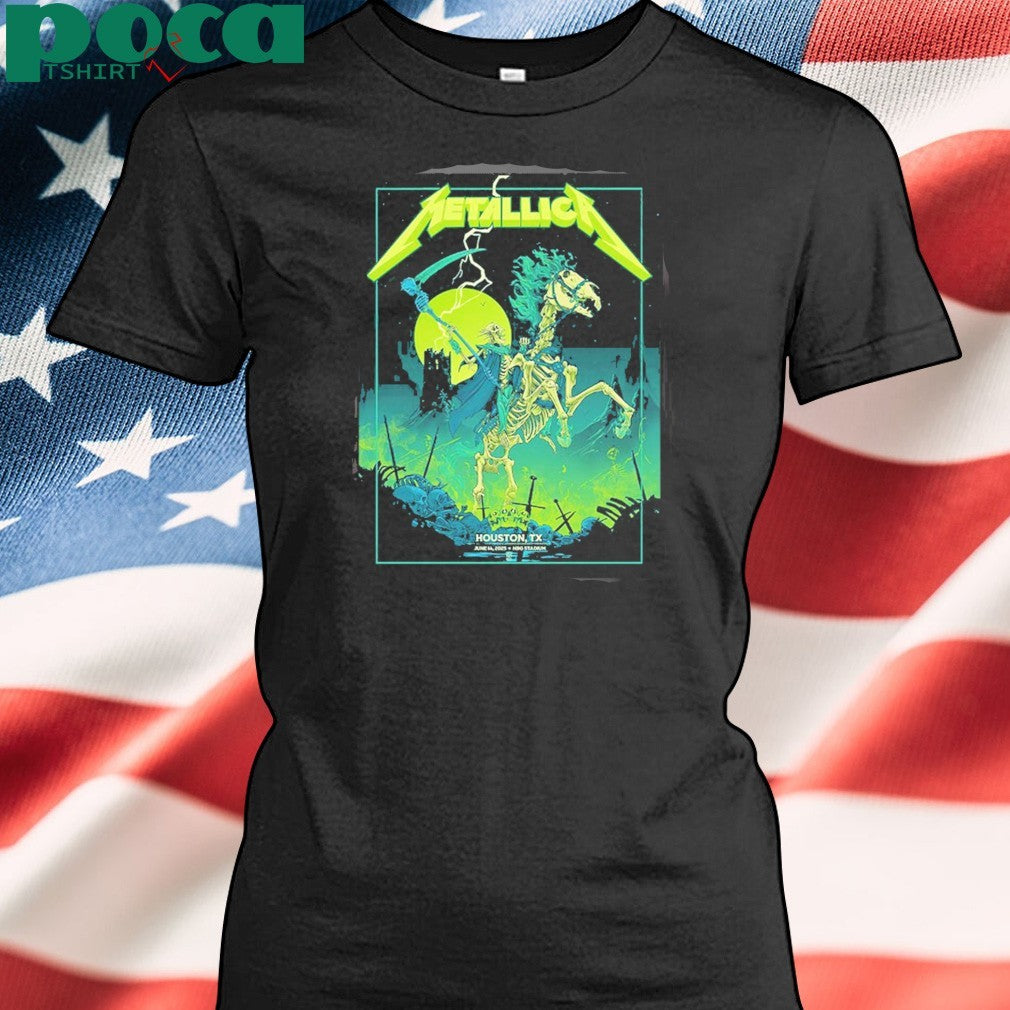 Metallica Tonight In Houston Texas At NRG Stadium Poster By Vance Kelly M72 On June 14th Tour 2025 shirt