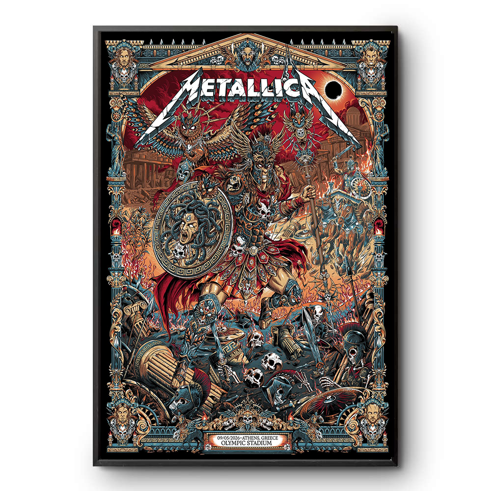 Metallica M72 Athens Greece 2026 Poster At Olympic Stadium On 9 May 2026 By Juan Ma Orozco Poster