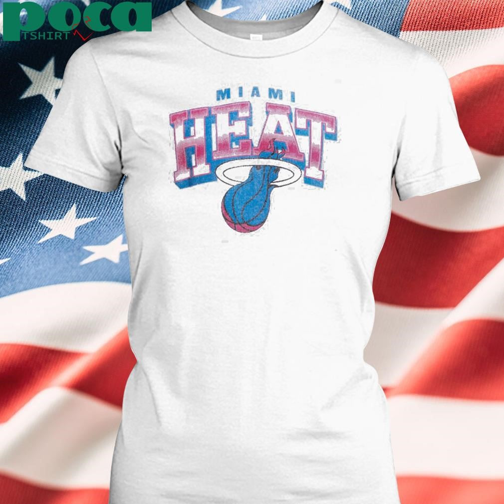 Miami HEAT Original Vice Spotlight Vintage Logo Style T-Shirt