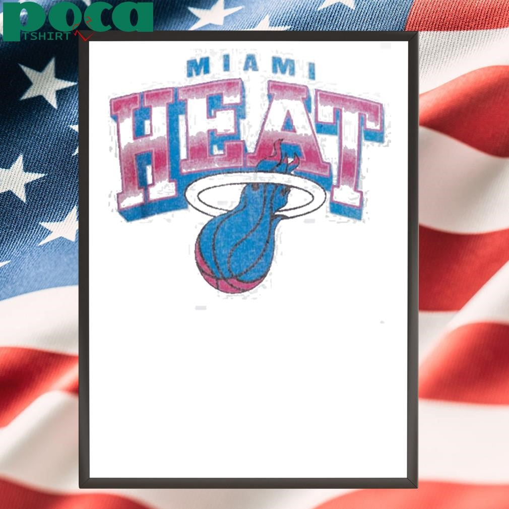 Miami HEAT Original Vice Spotlight Vintage Logo Style T-Shirt