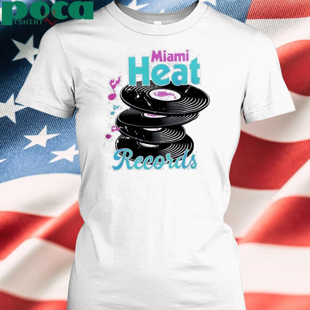 Miami Heat Court Culture Original Vice Records Disks Stack Two Sides Unisex T-Shirt