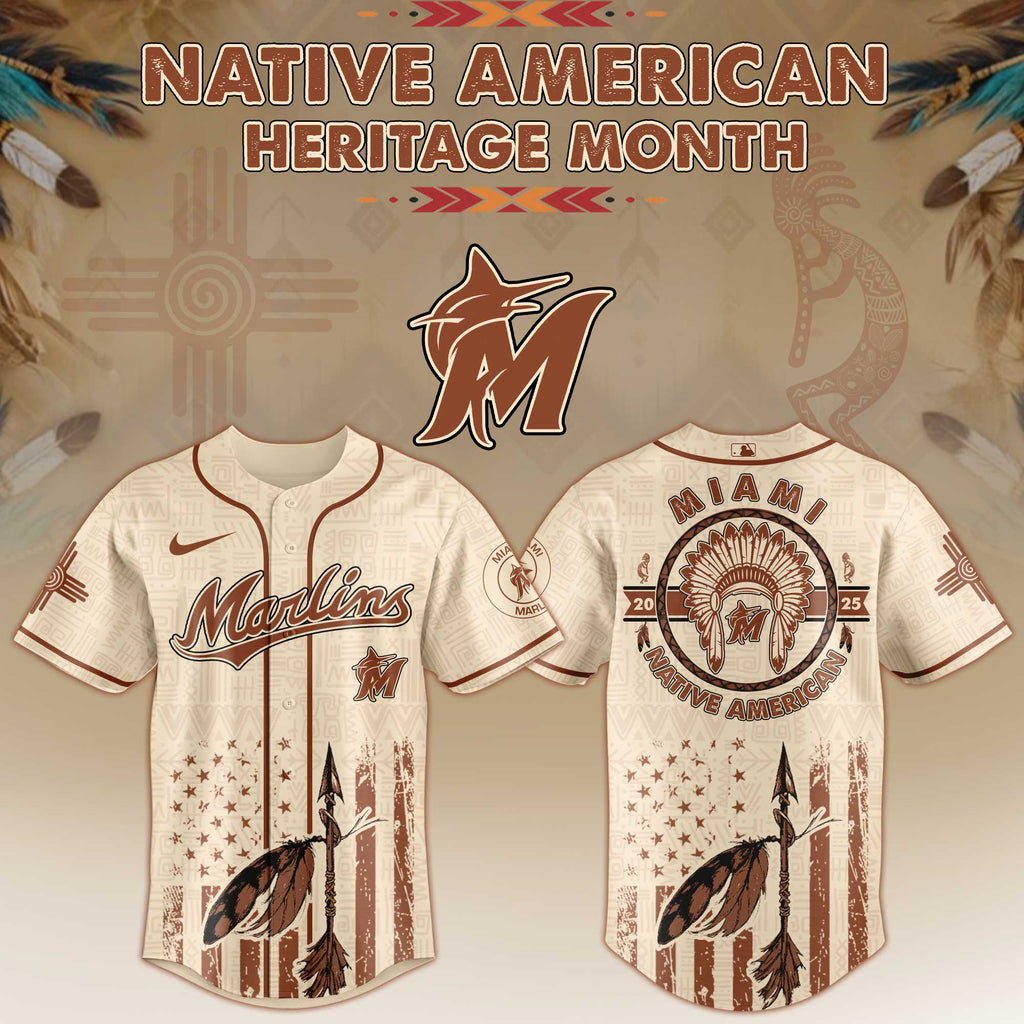 Miami Marlins Native American Heritage Month Jersey 2025