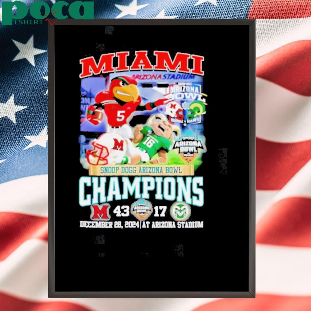Miami Snoop Dogg Arizona Bowl Champions score mascot shirt