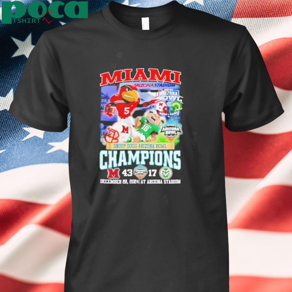 Miami Snoop Dogg Arizona Bowl Champions score mascot shirt